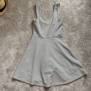 Skater Style Black and White Dress